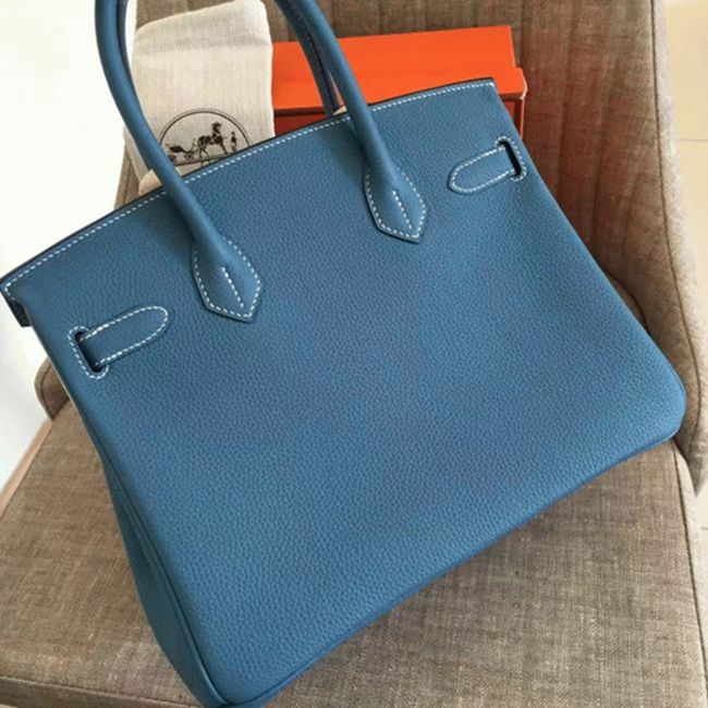 Affordable Blue Jean H**me5 Birkin 30cm Replica Bag
