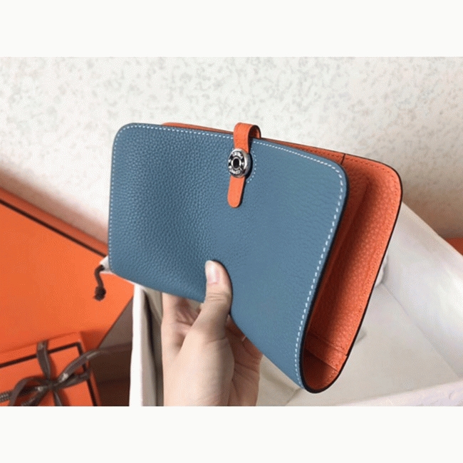Jean orange fake H**me5 Dogon duo wallet
