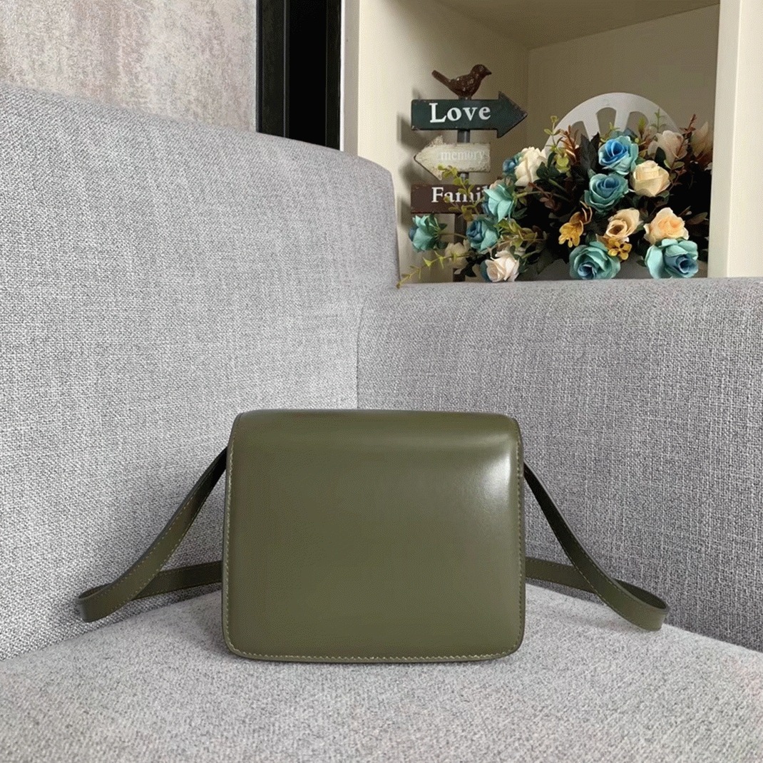 Top Quality Fake Ce1i*e Classic Box Small Bag In Army Green