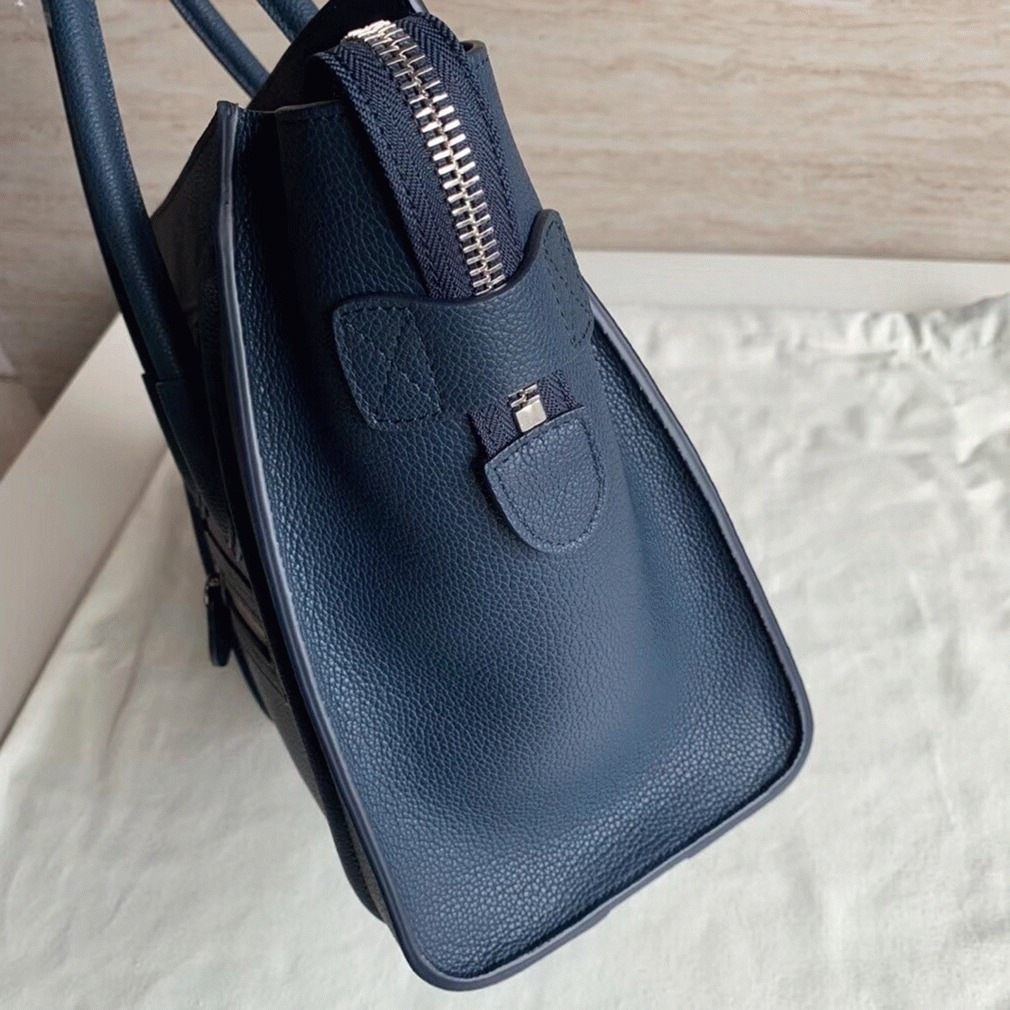 Ce1i*e Micro Luggage Tote Bag Imitation in Navy Blue