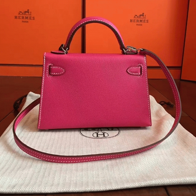 Rose Red Epsom Copy Faux H**me5 Kelly 20cm Handbag