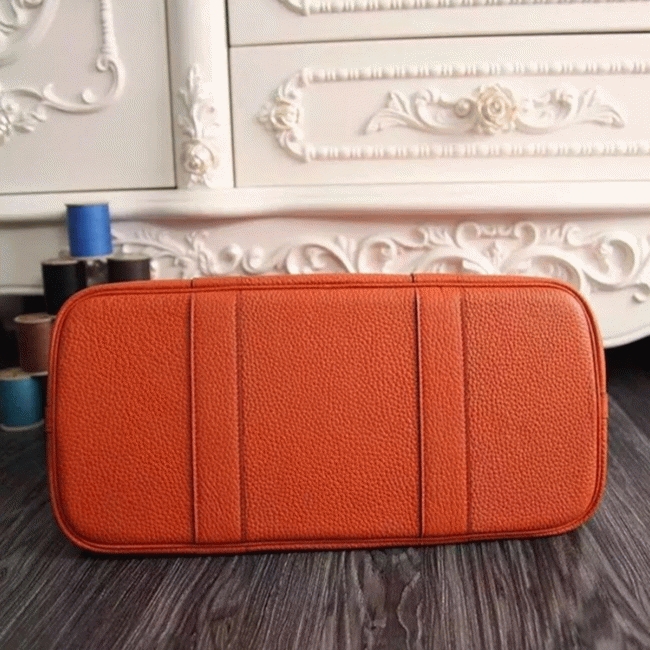 Orange Fake Luxury H**me5 Garden Party 30cm Canvas Tote