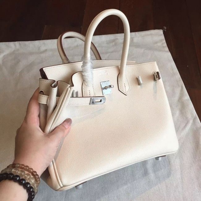 Beige H**me5 Birkin 25cm Affordable Copy