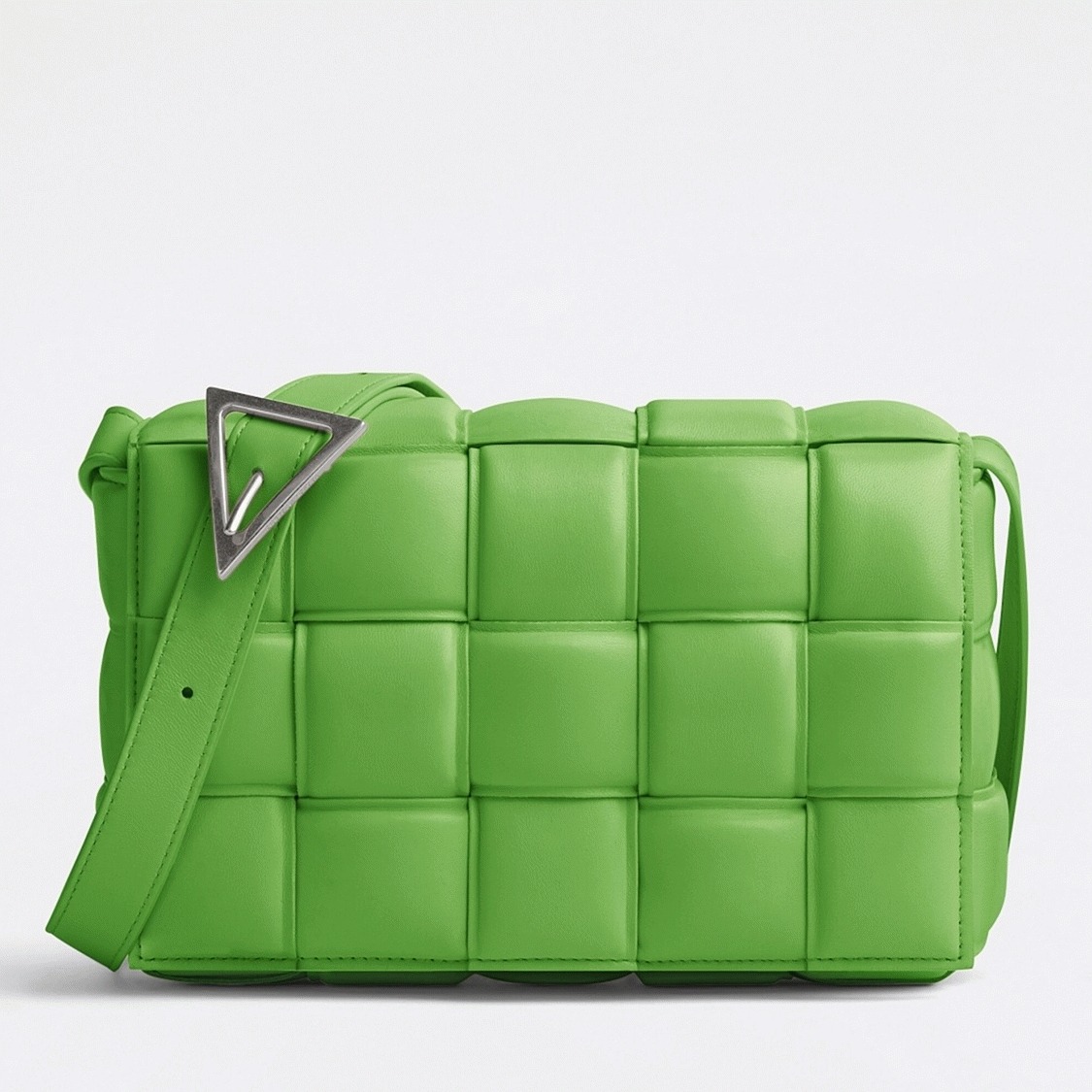 Top Quality Fake B0tt*ga Ven*ta Padded Cassette Bag In Acid Green