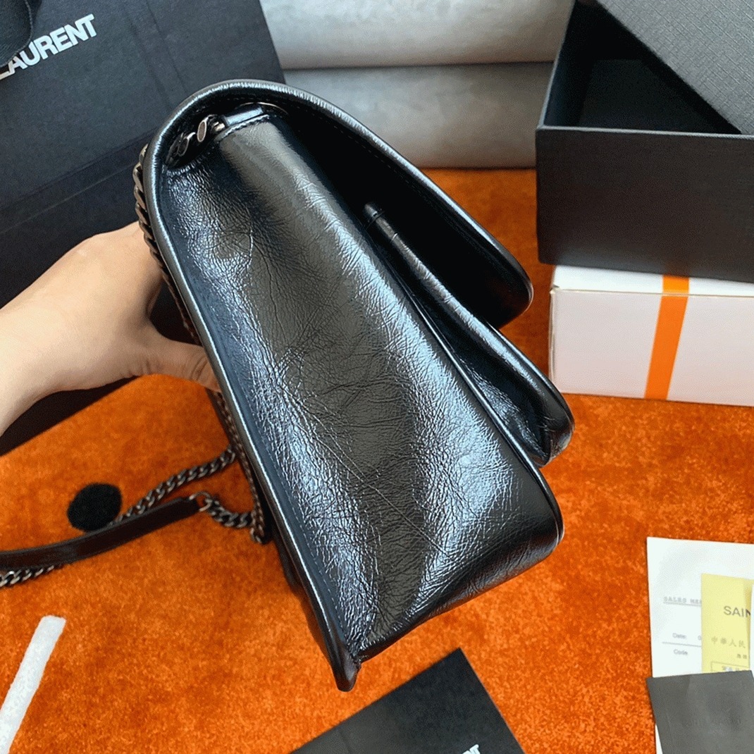 Replica Sa1nt Lau*nt Niki Medium Chain Bag Black