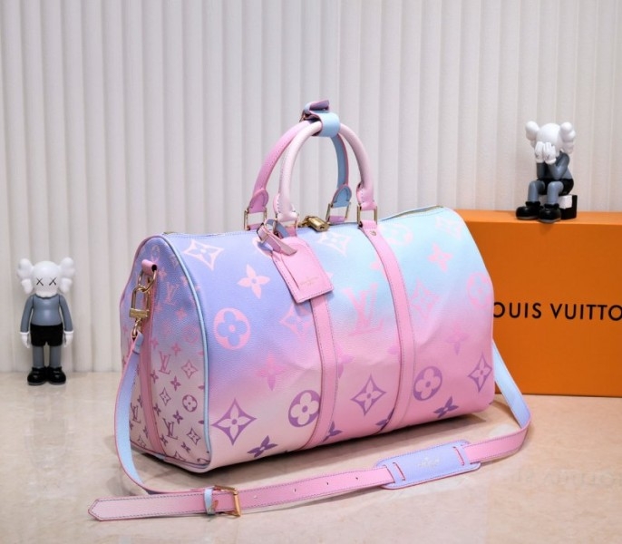 L0vis Vvtt0n Spring 2022 Keepall 45 Luggage In Sunrise Pastel