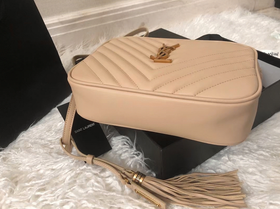 Fake Sa1nt Lau*nt Lou Camera Bag Beige