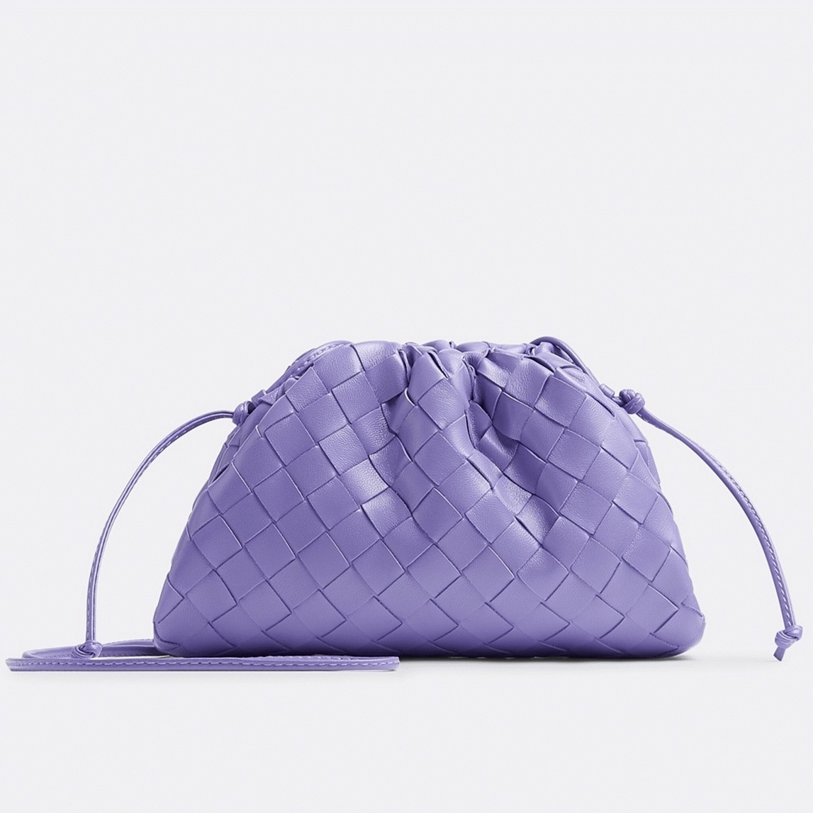 Knockoff B0tt*ga Ven*ta Mini Pouch with Strap Wisteria