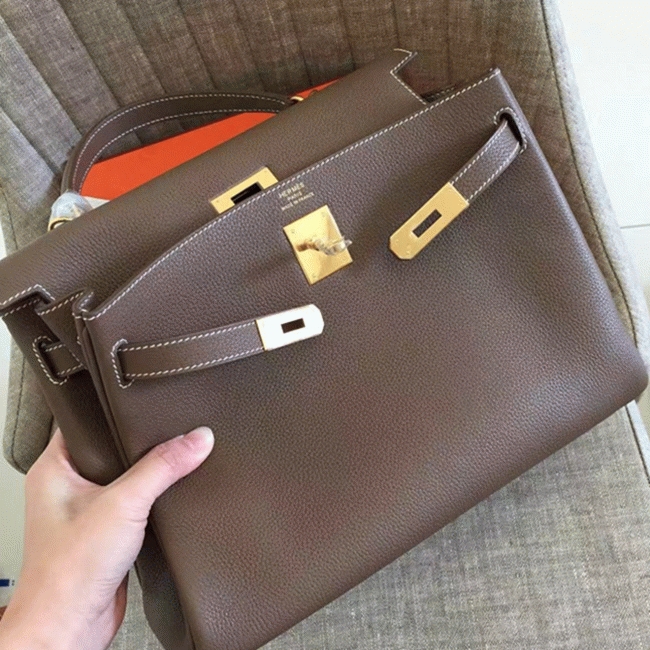 Etoupe Clemence Copy Top Quality H**me5 Kelly Retourne 32cm Bag