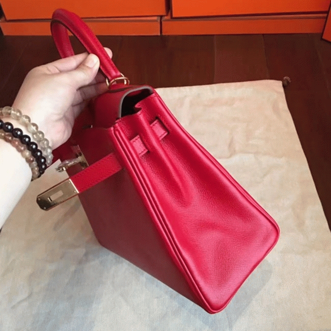 Red Epsom Replica H**me5 Kelly 32cm Sellier Classic Bag