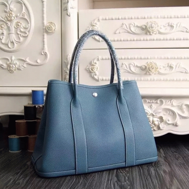 Jean Blue Replica AAA H**me5 Garden Party 30cm Canvas Tote
