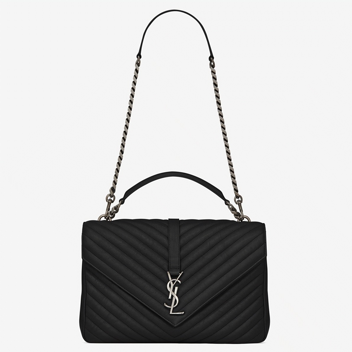 Replica Sa1nt Lau*nt College Large Chain Bag Noir