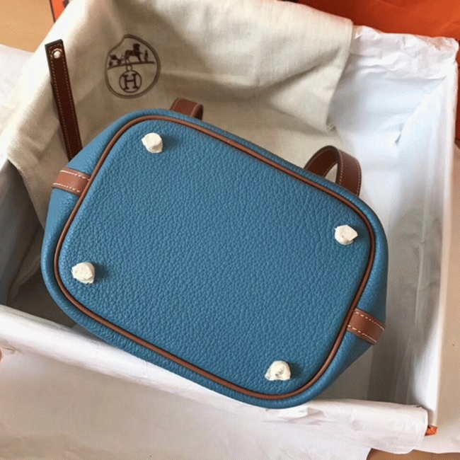 Blue jean 1:1 replica H**me5 bicolor Picotin Lock 22cm handbag