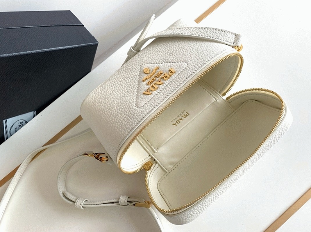 Pra*a Mini Vanity Bag Knockoff in White