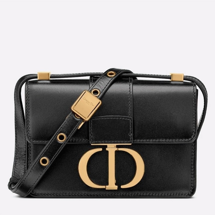 D10r 30 Montaigne Micro Bag Fake in Black Box Calfskin