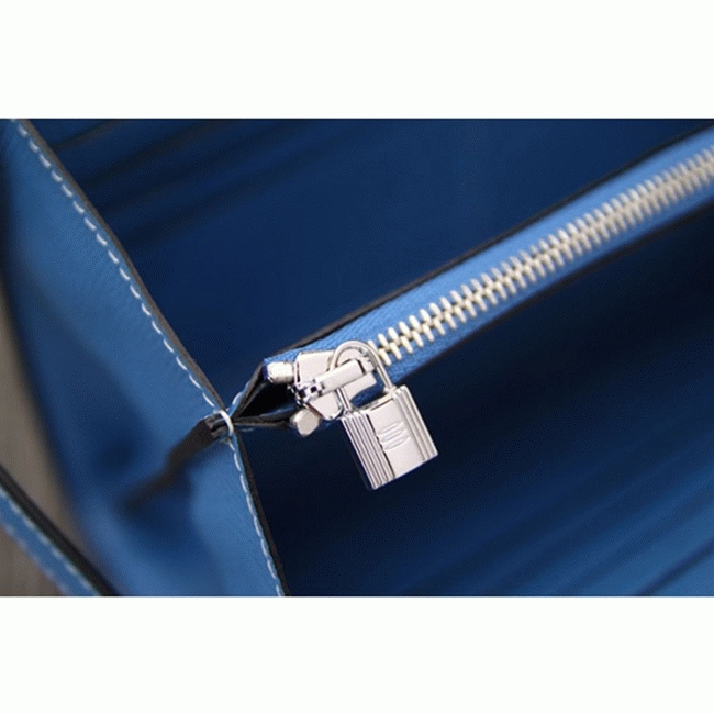 Jean blue knockoff H**me5 Kelly Longue wallet