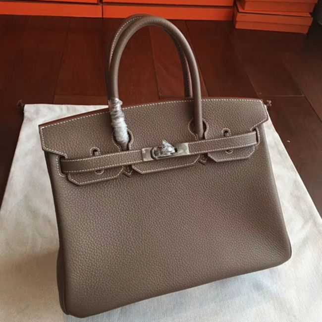 Etoupe H**me5 Birkin 25cm Premium Knockoff