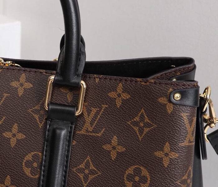 L0vis Vvtt0n Monogram Canvas Soufflot MM Bag In Black