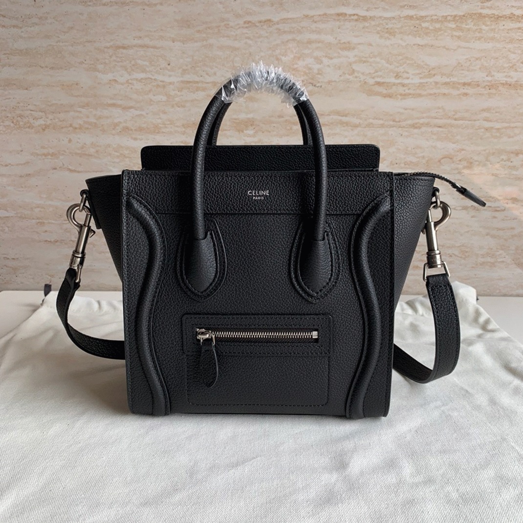 Ce1i*e Nano Luggage Tote Bag Replica in Black