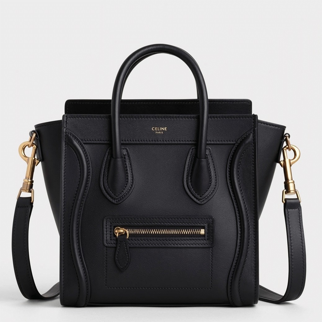 Ce1i*e Nano Luggage Tote Bag Replica in Black