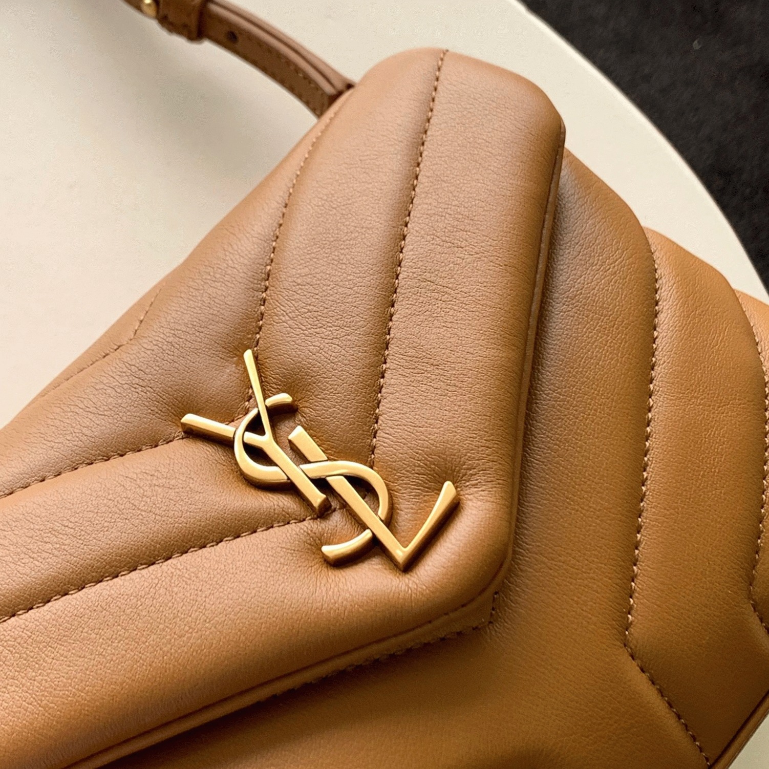 Replica Sa1nt Lau*nt LouLou Toy Strap Bag Brown