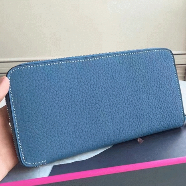 Blue Jean Fake Designer H**me5 Wallet Azap Zipped