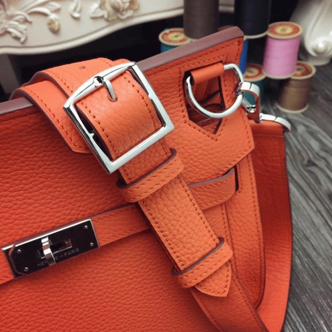 Orange replica H**me5 Jypsiere 31cm handbag