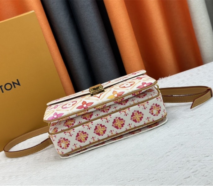 L0vis Vvtt0n LV By The Pool Monogram Tiles Canvas Metis Handbag In Coral
