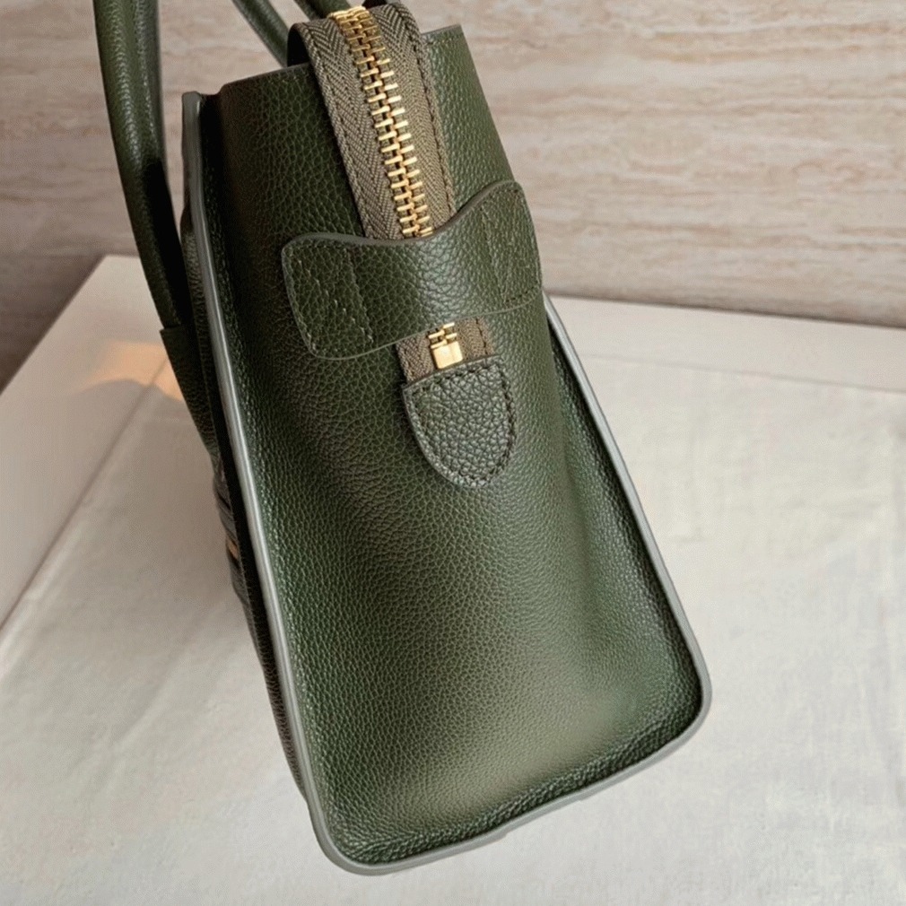Ce1i*e Micro Luggage Tote Bag Knockoff in Khaki Green