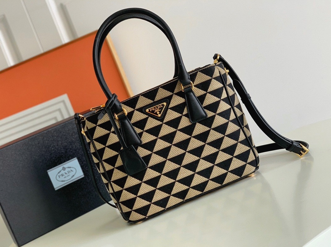 Pra*a Galleria Small Bag Replica in Jacquard Fabric