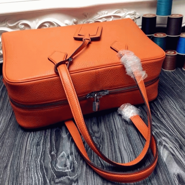 Orange Fake H**me5 Victoria II 35cm Bag