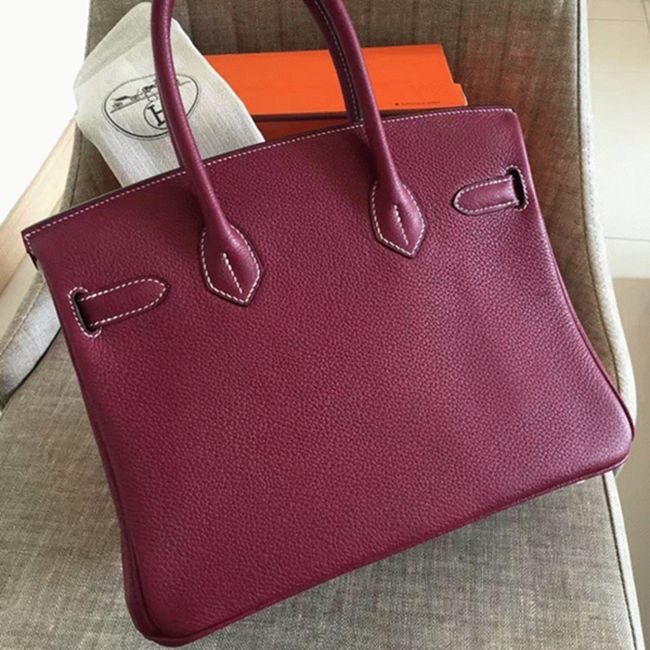 Ruby Color AAA Replica H**me5 Birkin 30cm Handbag