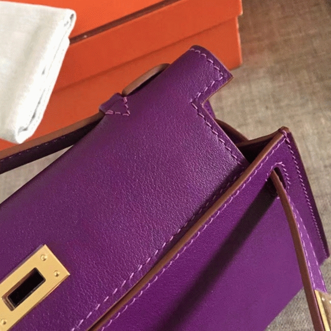 Cyclamen Swift Fake H**me5 Kelly Pochette Feminine Clutch