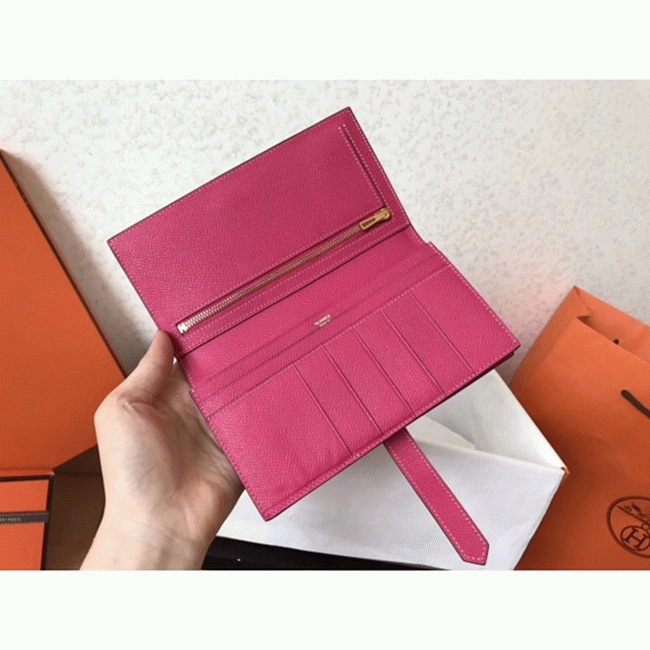 Peach Epsom Copy Luxury H**me5 Bearn Wallet