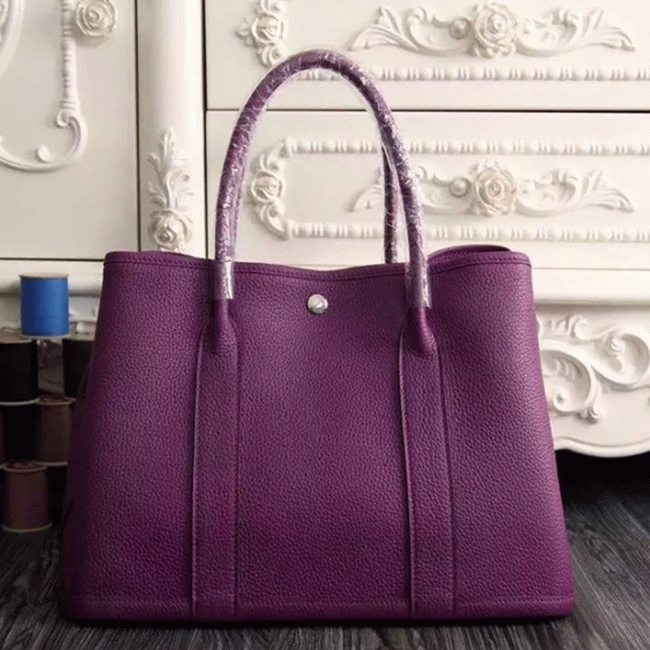 Purple Fake H**me5 Garden Party 30cm Fashion Tote
