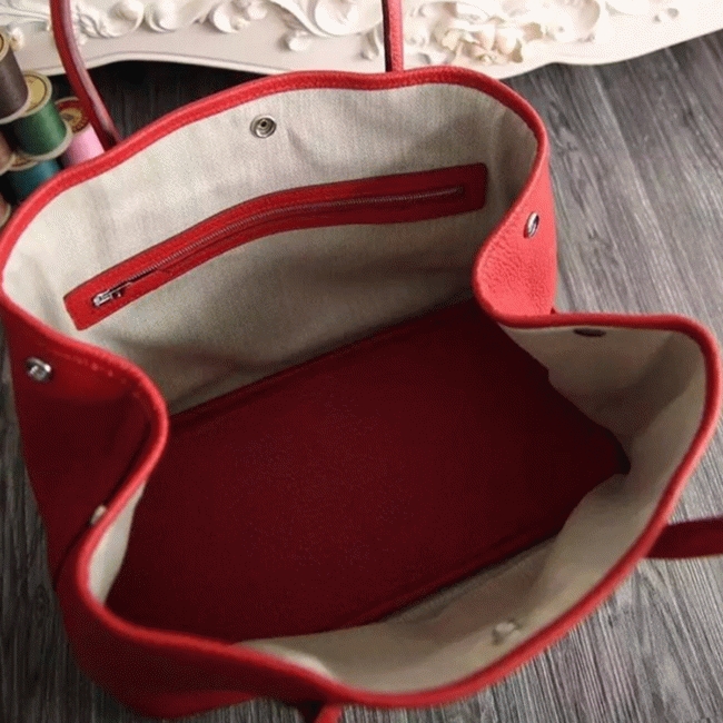 Red Fake AAA H**me5 Garden Party 30cm Bright Tote Bag