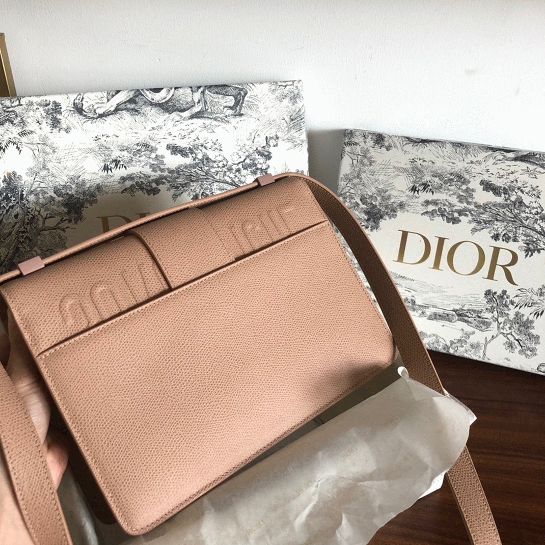 D10r 30 Montaigne Medium Bag Replica in Poudre Ultramatte Grained Calfskin