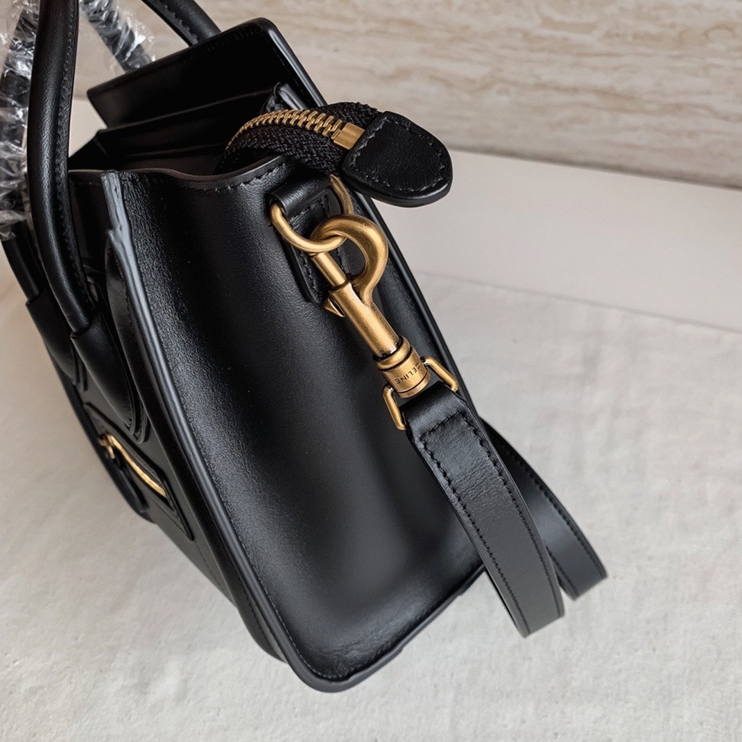 Ce1i*e Nano Luggage Tote Bag Replica in Black