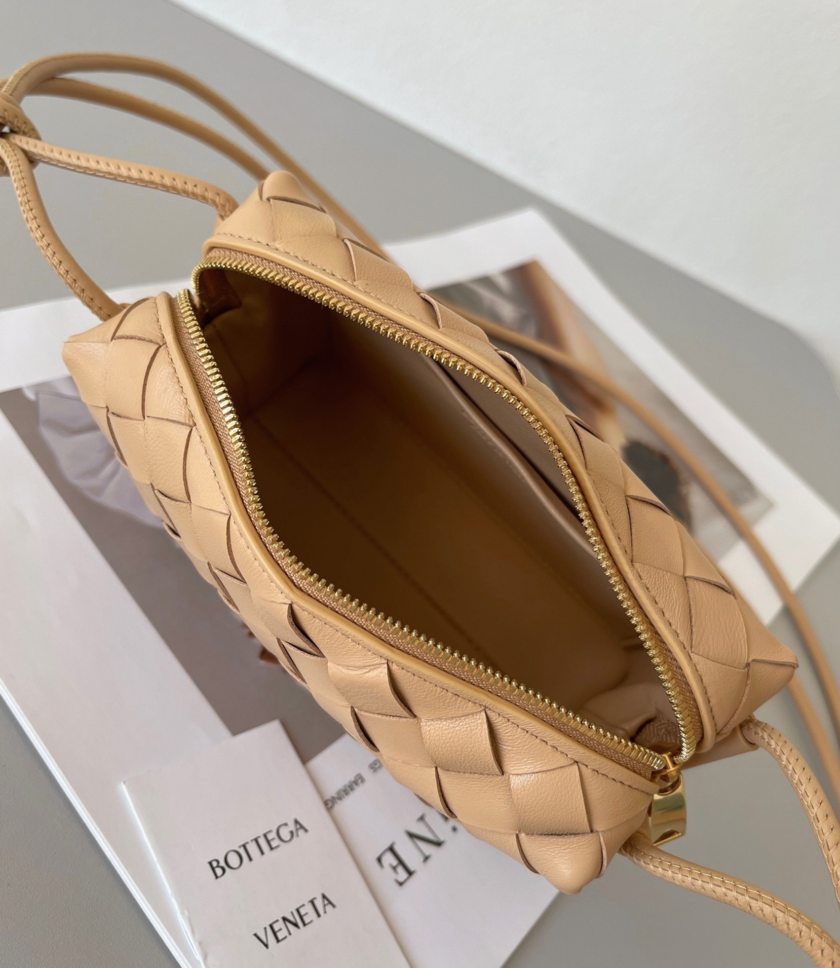 Fake B0tt*ga Ven*ta Loop Mini Bag Almond
