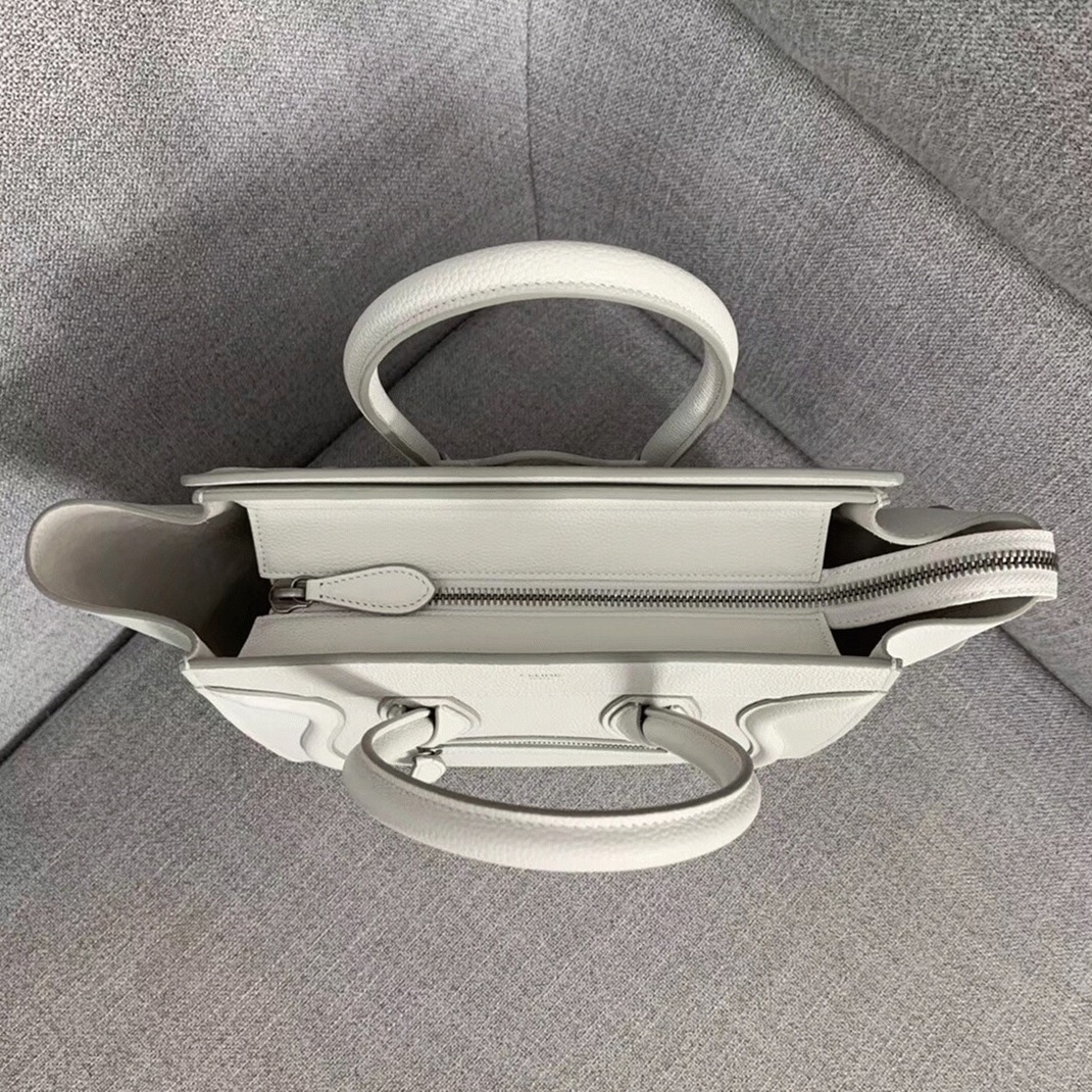 Ce1i*e Micro Luggage Tote Bag Fake in White