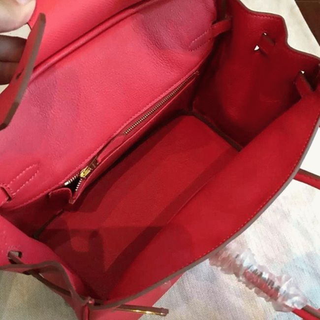 Rose Red H**me5 Birkin 25cm AAA Imitation
