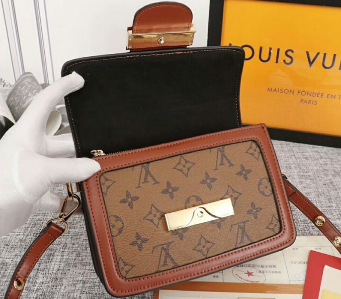 L0vis Vvtt0n Monogram Reverse Canvas Mini Dauphine Bag