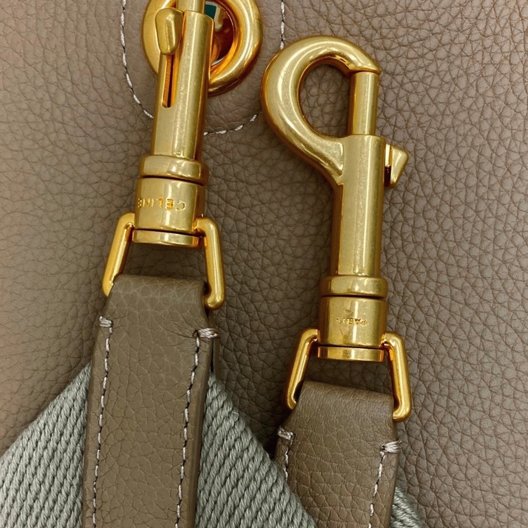 Top Quality Fake Ce1i*e Sangle Bucket Bag In Taupe Grained Calfskin