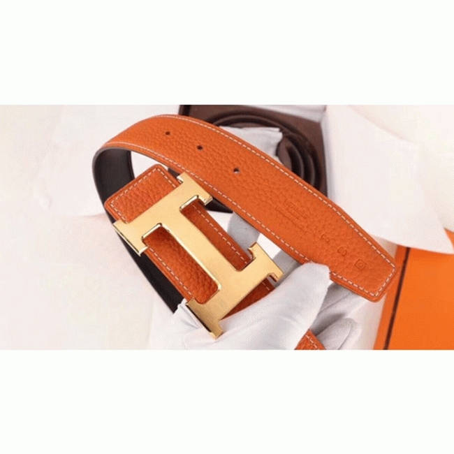 Top replica H**me5 H belt buckle in orange color