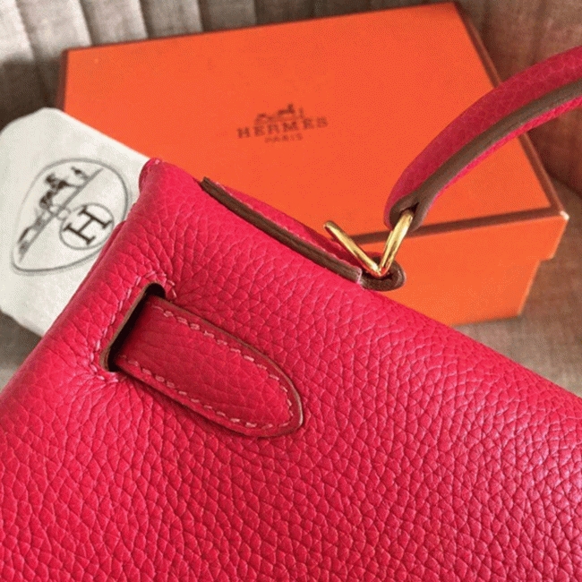 Red Clemence Fake H**me5 Kelly Retourne 32cm Vibrant Purse