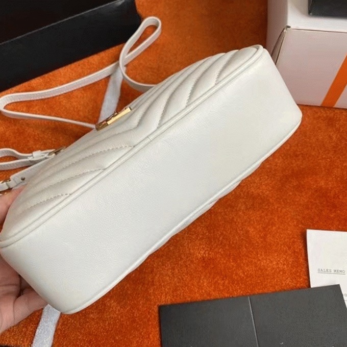 Fake Sa1nt Lau*nt Lou Camera Bag White