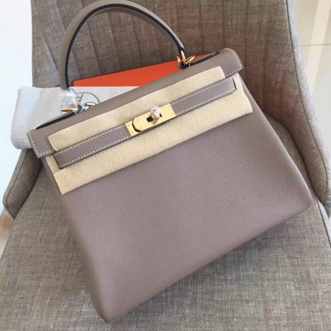 Grey Clemence Replica Designer H**me5 Kelly Retourne 28cm Elegant Tote