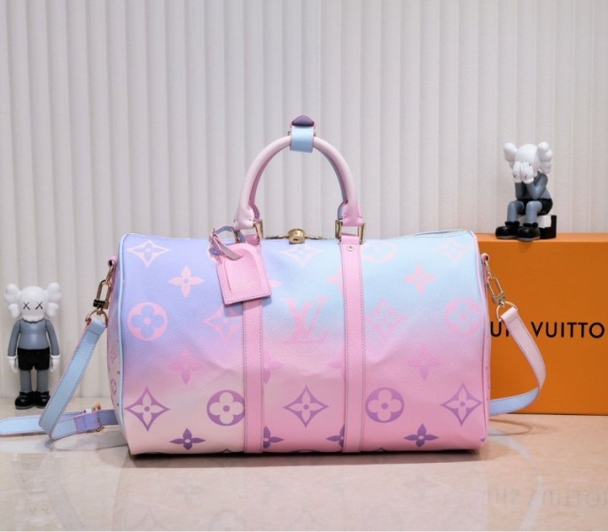 L0vis Vvtt0n Spring 2022 Keepall 45 Luggage In Sunrise Pastel