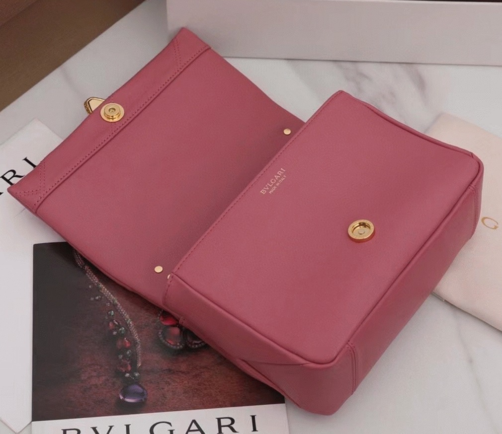 Knockoff Bv1g*ai Serpenti Cabochon Small Bag Pink Leather