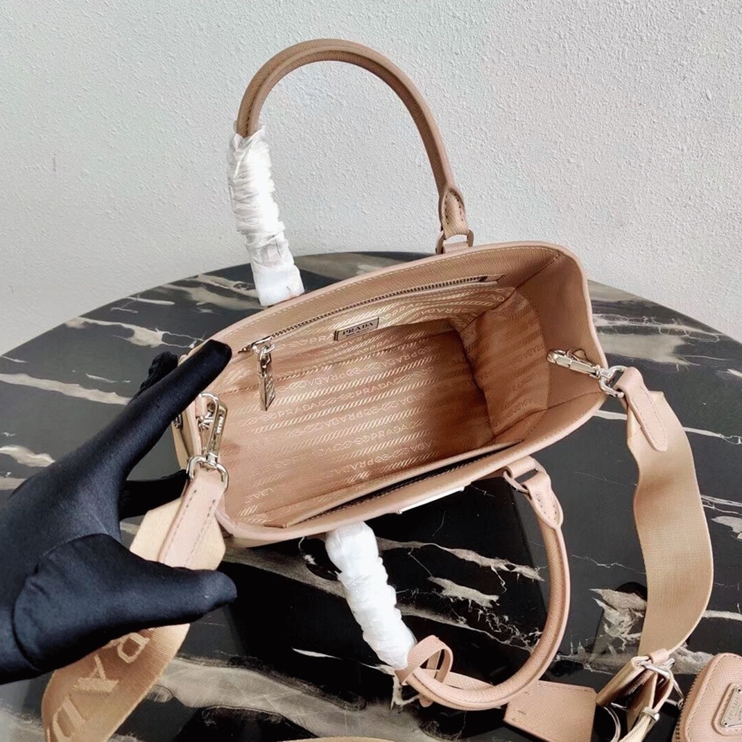 Pra*a Galleria Mini Bag Replica in Beige
